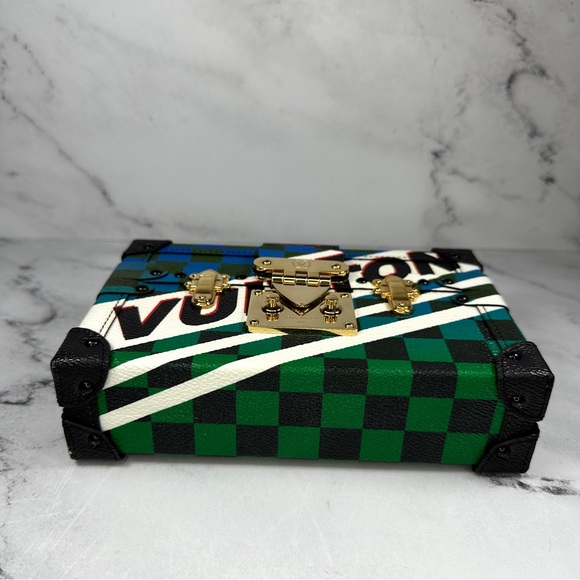 Louis Vuitton Petite Malle Race print checker trunk crossbody leather LV bag - Picture 7 of 16
